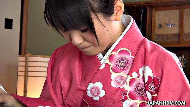 Kimono lady Tsuna Kimura fucked by three men