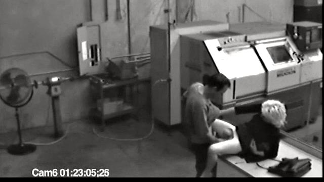 MILF blonde masturbates at work then jerks cock