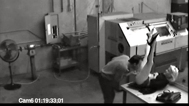 MILF blonde masturbates at work then jerks cock