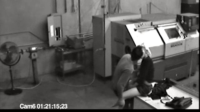 MILF blonde masturbates at work then jerks cock