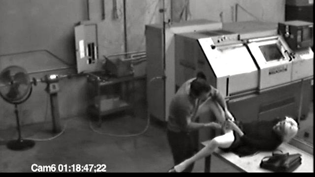 MILF blonde masturbates at work then jerks cock