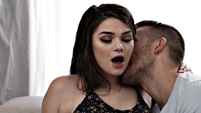 Pretty teen babysitter banged by host after sex