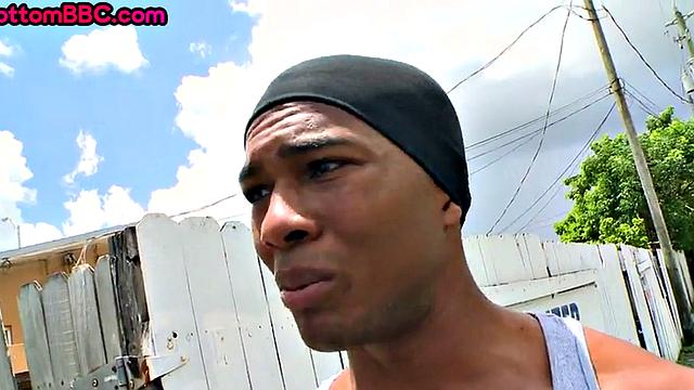 Real Ebony picked up and assdrilled outdoor in public