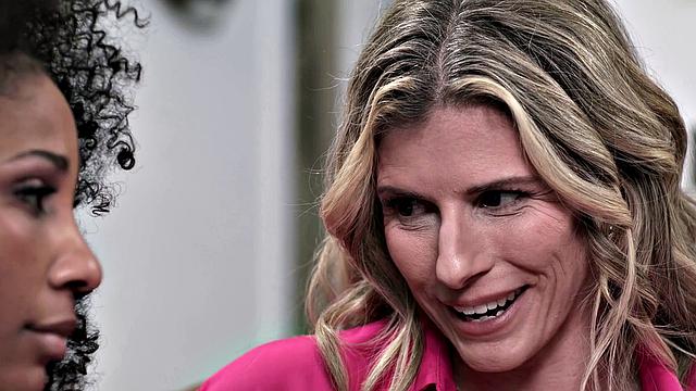 ADULT TIME - MILF Cory Chase Teaches Teen Stepdaughter How To Have Sensual Lesbian Sex!