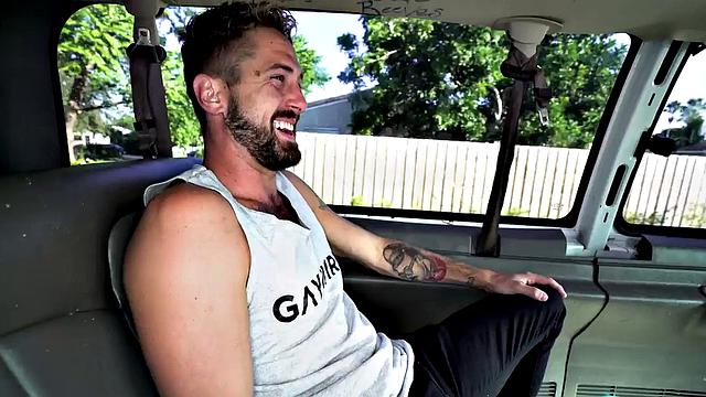 Hairy skinny bottom picked up in van for rough anal and doggystyle pounding