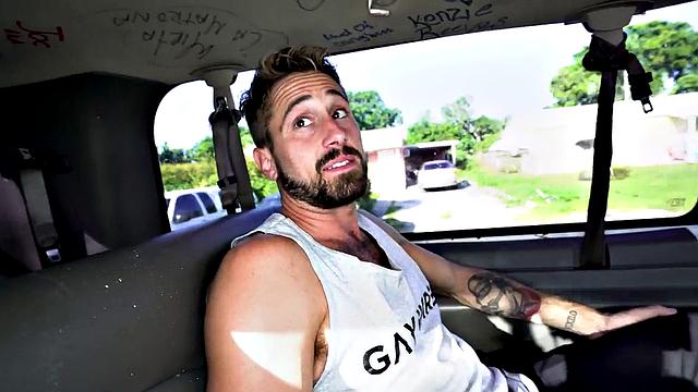 Hairy skinny bottom picked up in van for rough anal and doggystyle pounding