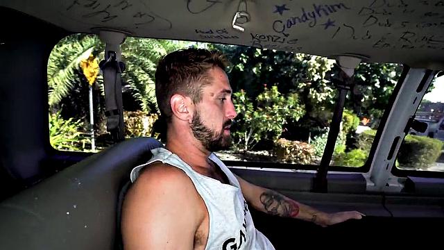 Hairy skinny bottom picked up in van for rough anal and doggystyle pounding