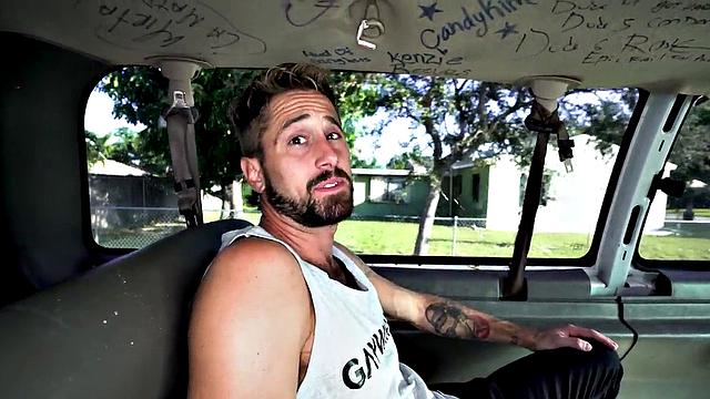 Hairy skinny bottom picked up in van for rough anal and doggystyle pounding