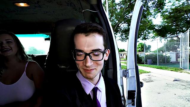 Hairy skinny bottom picked up in van for rough anal and doggystyle pounding