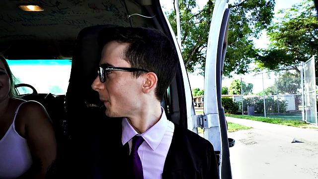 Hairy skinny bottom picked up in van for rough anal and doggystyle pounding