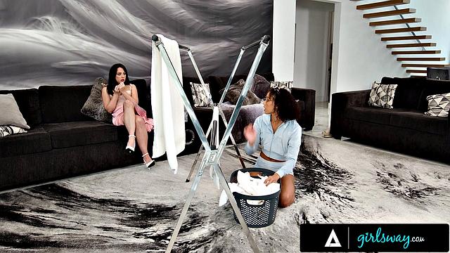 GIRLSWAY - Petite Brunette Alexis Tae 69s Handywoman Lumi Ray In Affair