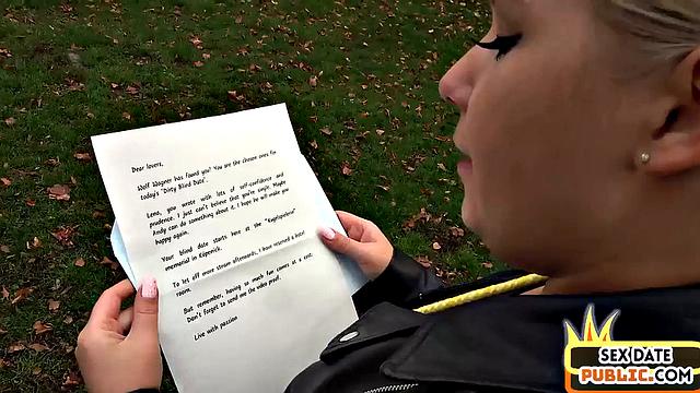 Pulled German amateur sucks outdoor in public and gets fucked