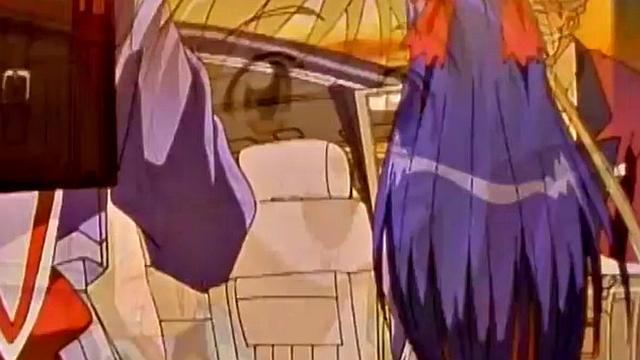 Kinky anime hottie kissing