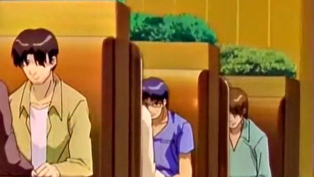 Kinky anime hottie kissing