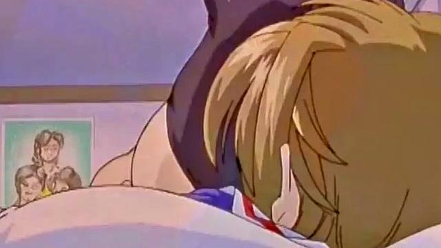 Kinky anime hottie kissing