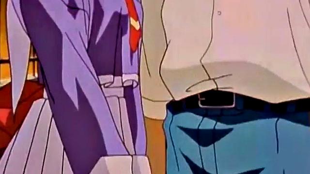 Kinky anime hottie kissing