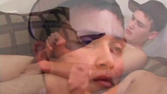 JC and Alex Mcdaniel start kissing on the bed, their hands start to wander. Alex helps JC with his pants and begins playing around with JC's dick. JC moves down Alex's chest to his cock and starts sucking.