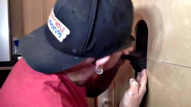 Shy Guy Gets A Gloryhole Blowjob