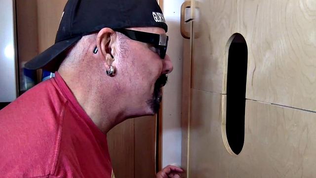 Shy Guy Gets A Gloryhole Blowjob