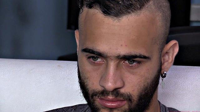 We watch as Ak strips naked and works up a stiff one. Then we are treated to a look at his fine little hairy butt, before the stroke show begins. After beating off, the horny Latino kicks back on a sofa and continues his mission.