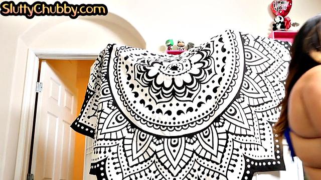 Horny BBW giving head in POV