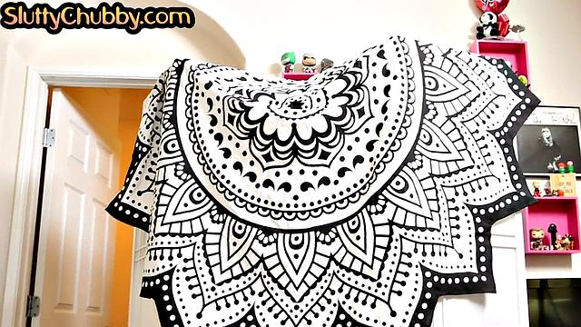 Horny BBW giving head in POV