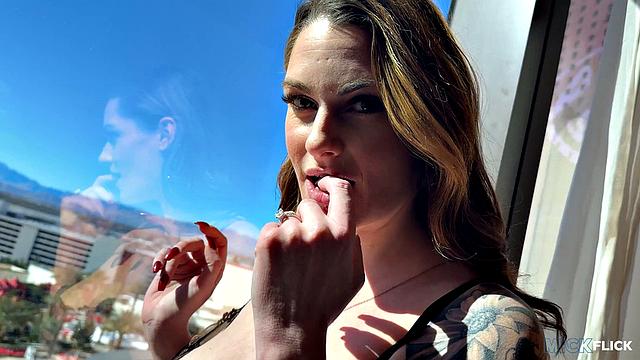 Aria Khaide rides Mick Blue's thick cock and moans with every deep, hard thrust
