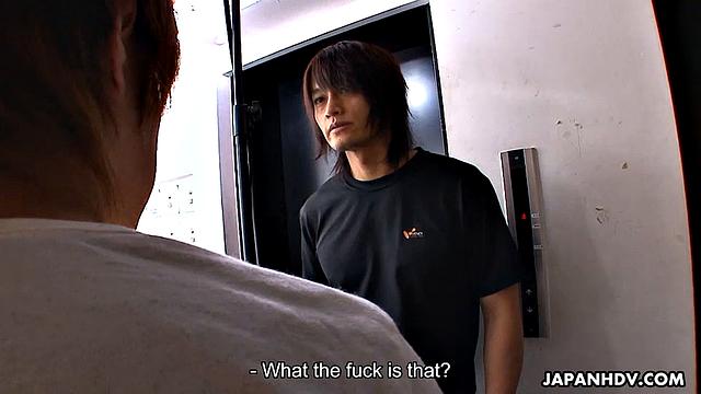 Huge cock for uniformed Japanese darling