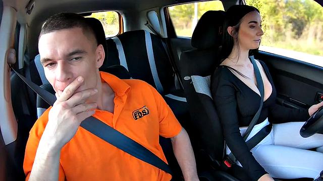 21yo learning driver throat instructor before letting him fuck