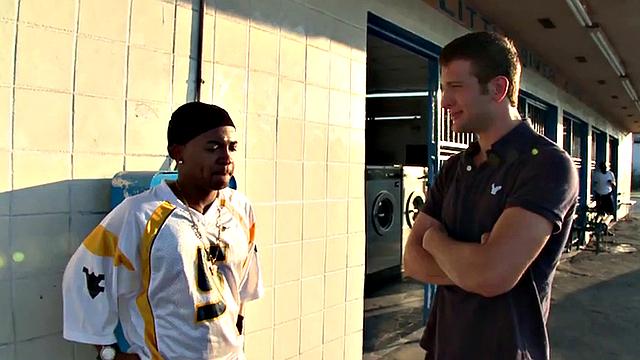 Publicly fucked Black thug used outdoor by white top for money