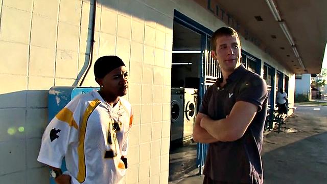 Publicly fucked Black thug used outdoor by white top for money