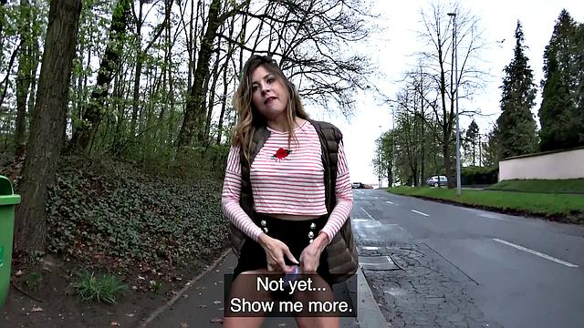 A Russian babe get her pussy pounded in the sun with her bra on!