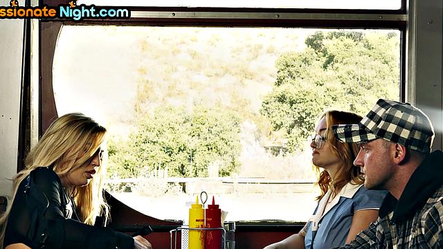 Fantasy cosplay in 3some spoiling lucky guy