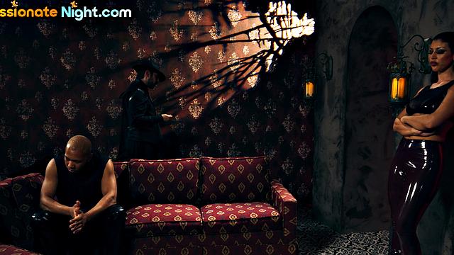 Fantasy cosplay in 3some spoiling lucky guy