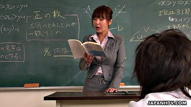 Hot Asian teacher using students for sex