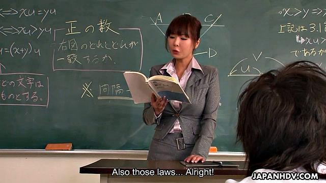 Hot Asian teacher using students for sex