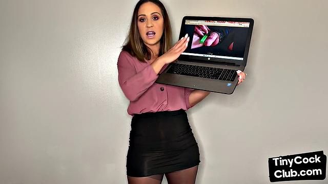 Femdom solo babe insults small dicks in dirty talk video