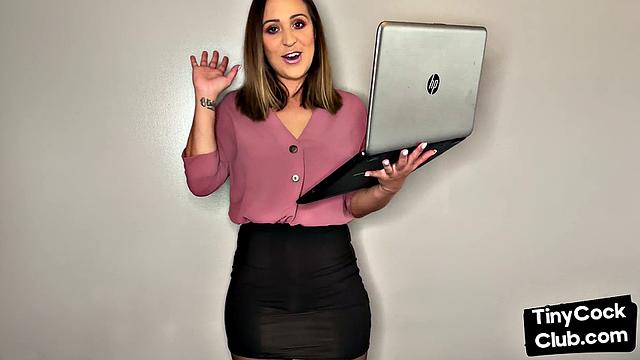 Femdom solo babe insults small dicks in dirty talk video