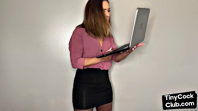 Femdom solo babe insults small dicks in dirty talk video