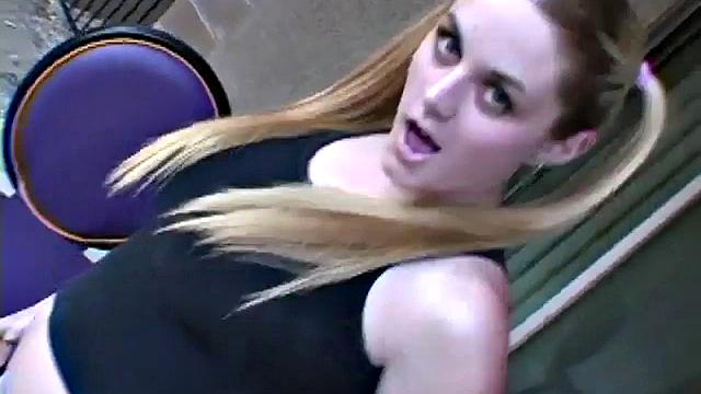 Busty teen teases the camera