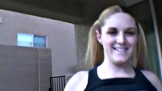 Busty teen teases the camera