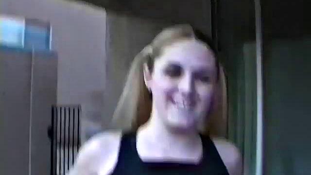 Busty teen teases the camera