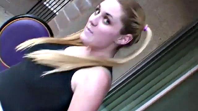 Busty teen teases the camera