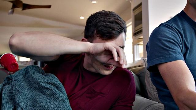 Bareback jock rides and takes stepbro's hard rod