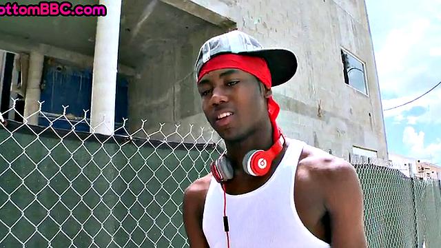 Black stud public assbanged outdoor by white top 4 cash