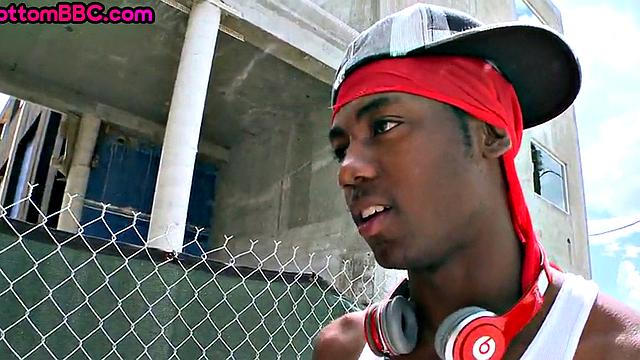 Black stud public assbanged outdoor by white top 4 cash