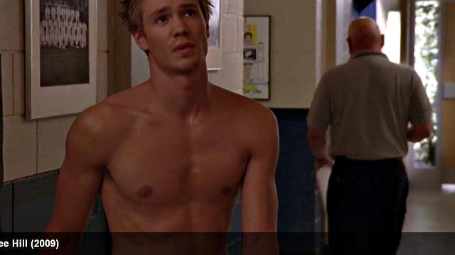 Chad Michael Murray flaunts his bare smooth ass in the bathroom and gets a hot shower
