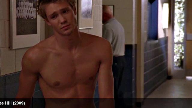 Chad Michael Murray flaunts his bare smooth ass in the bathroom and gets a hot shower