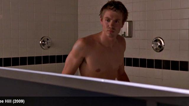 Chad Michael Murray flaunts his bare smooth ass in the bathroom and gets a hot shower