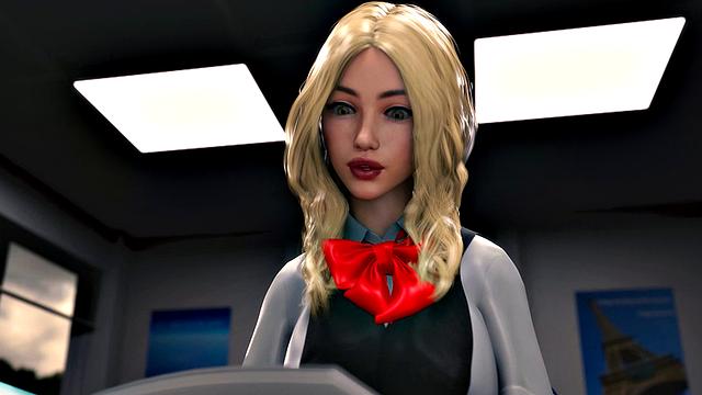 Big tits futanari teacher anal fucking blonde student in 3D animation